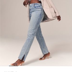 Abercrombie Curve love 90s straight ultra high rise jeans